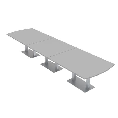 Skutchi Designs 45 in W, 166 in L, 29 in H, Engineered Wood Top, Grey HAR-AREC-46X168-DOU-XD01
